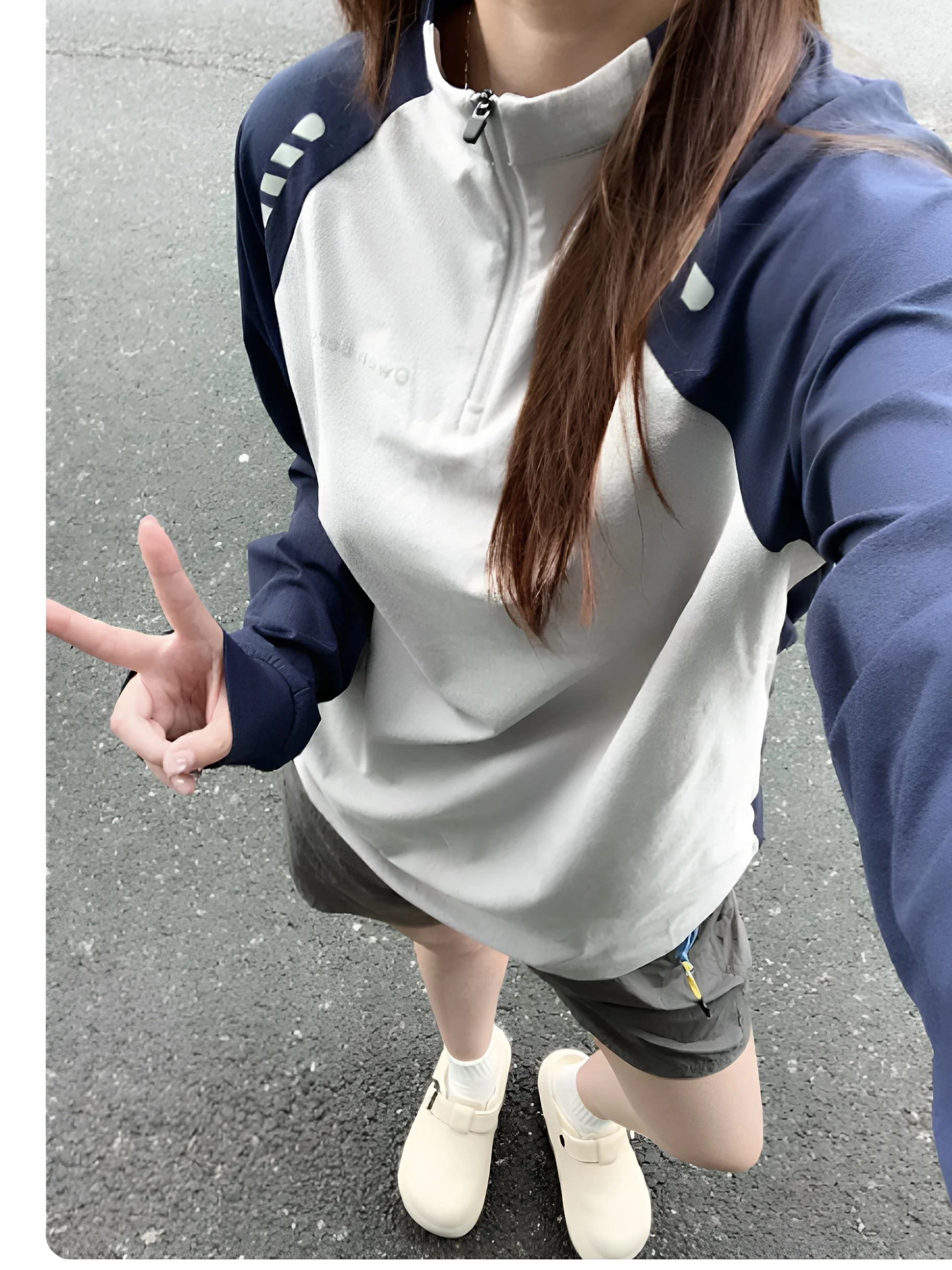 North-South Home American Retro Outdoor Casual Sports T-Shirt Half Zip Quick Dry Moisture Wicking Sun Protection Cycling Long...