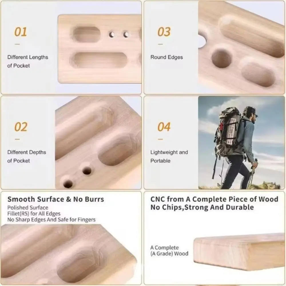 تسلق الصخور تسلق الأصابع الساعد التمارين Hangboards قوة روك مجلس سحب ما يصل الخشب تسلق التدريب المجلس