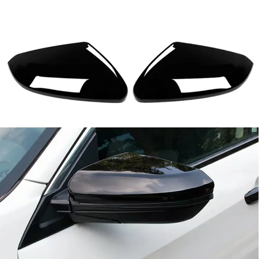 الغطاء الواقي مرآة الباب قذيفة لهوندا سيفيك 2016 2017 2018 2019 2020 2021 اكسسوارات السيارات الرؤية الخلفية ألياف الكربون الأسود