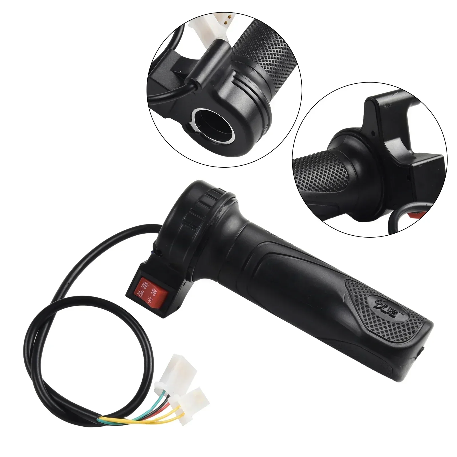 1pcs E-bike Throttle High/Medium/Low Speed/Forward/Reverse Black ABS Bicycle Throttle Practical Riding Conversion Accessories