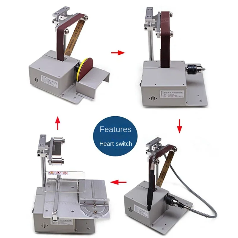 4-in-1 Mini Desktop Woodworking Saw Multifunctional DIY Tool Cutting Grinding Drilling Polishing