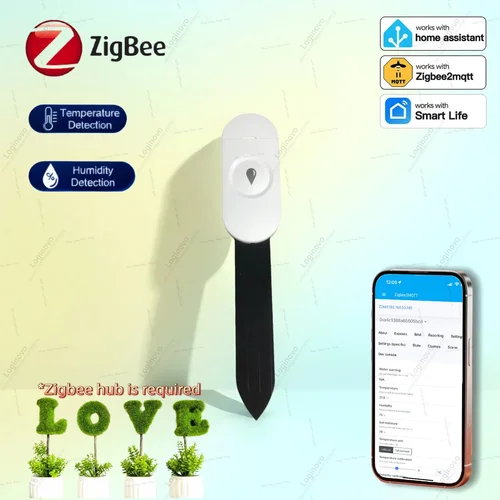 Zigbee-probador de humedad y temperatura del suelo, Sensor para Tuya Smart Life 2MQTT, sistema de riego de automatización de jardín