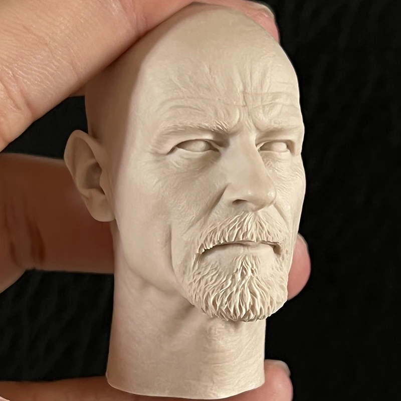 Unpainted 1/6 Scale Breaking White Model Lawyer Saul/Creg1.0 MIke/Heisenberg Male Head Sculpt Model for 12 inches Body