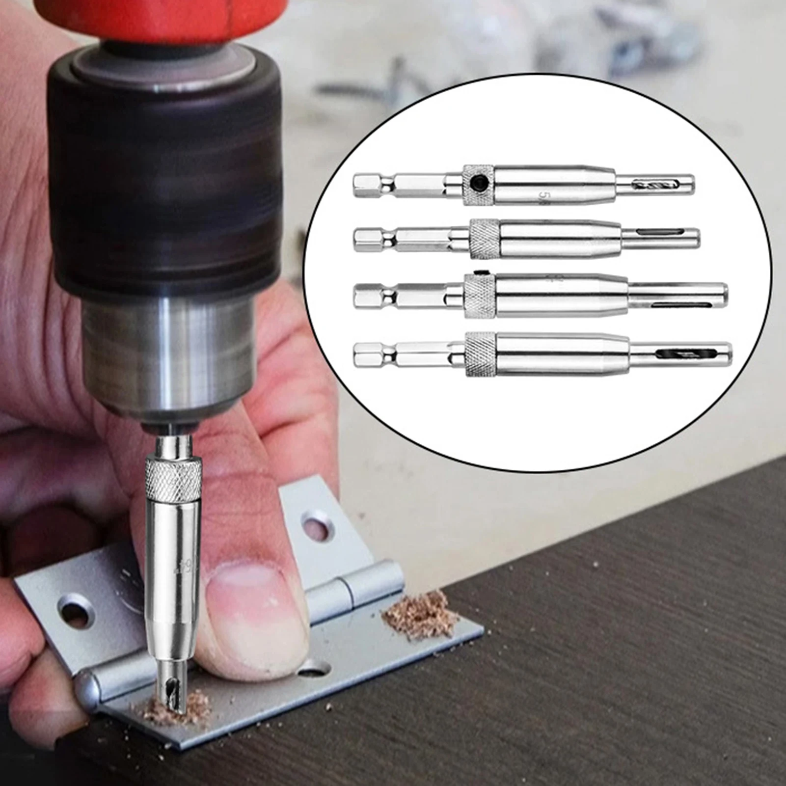 

4 шт., резак для петель для дверей и окон, набор для сверления древесины, точное позиционирование, экономия труда, быстрое сверло для петель
