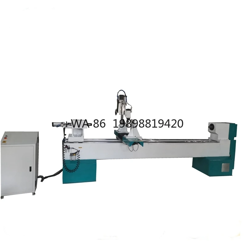 Handrail Column Pillar Wood Engraving Turning Milling CNC Wood Lathe Machine Supercnc 3D Table Chair Leg Stair