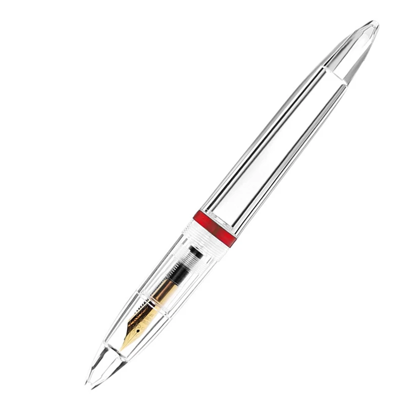 Stylo plume à plume avec compte-gouttes, stylos transparents de grande capacité, fournitures scolaires de bureau pour étudiants, écriture, papeterie cadeaux, 0.5mm