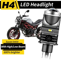 1pc H4 LED Projector Headlight Motorcycle 25W 50000LM Lens with Fan Cooling Car Hi Lo Beam Bulb For Suzuki SV650