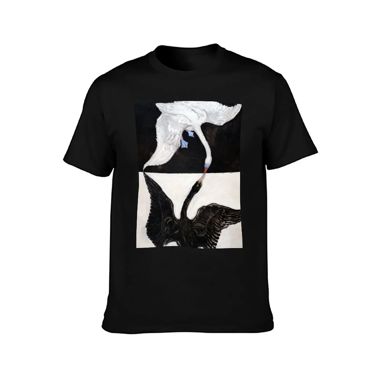 Enhanced, High Res. Hilma af Klint, The Swan No.1 (1915) T-Shirt hippie clothes graphics Men's clothing