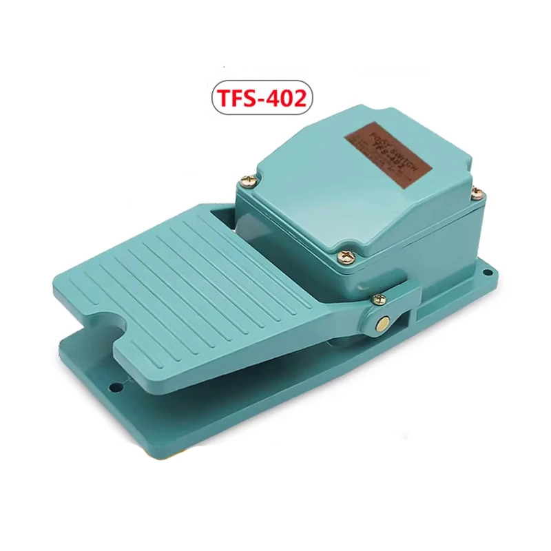 TFS-402 250V 10A(15A) Green Metal Case Control Foot Pedal Switch Green