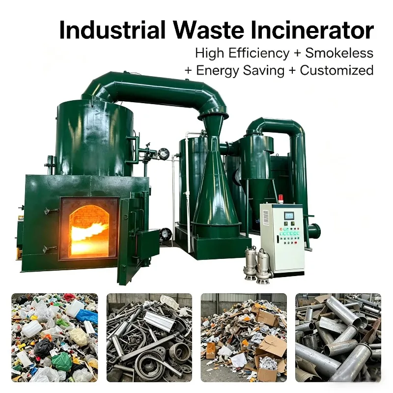Customized Waste Incinerator Smokeless Combustion Technology Industrial Waste Incineration System for Hazardous Waste Treatment