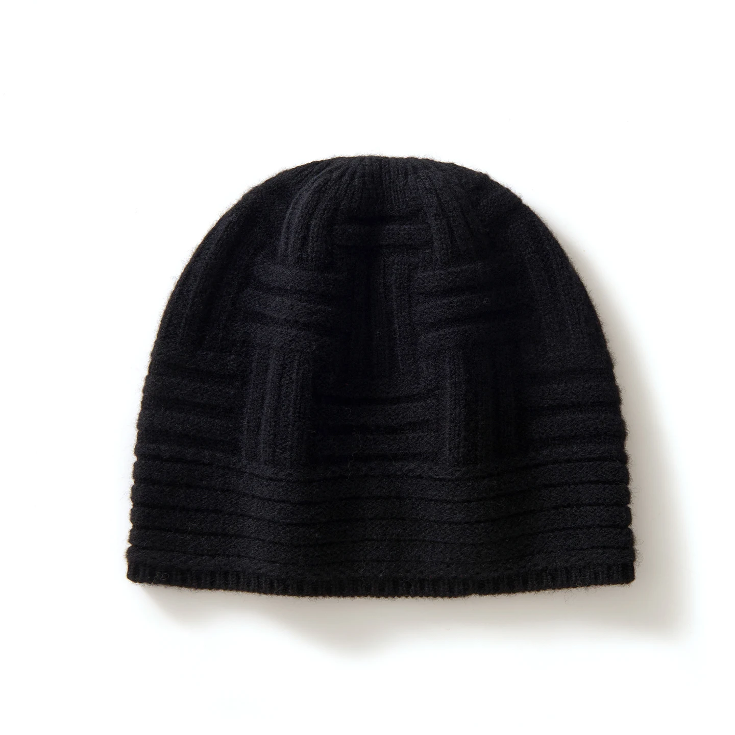 Woman 100% Merino Wool Hat New Collection High Quality Winter Cable Knitted Thick Warm Versatile Female Hat No Brim