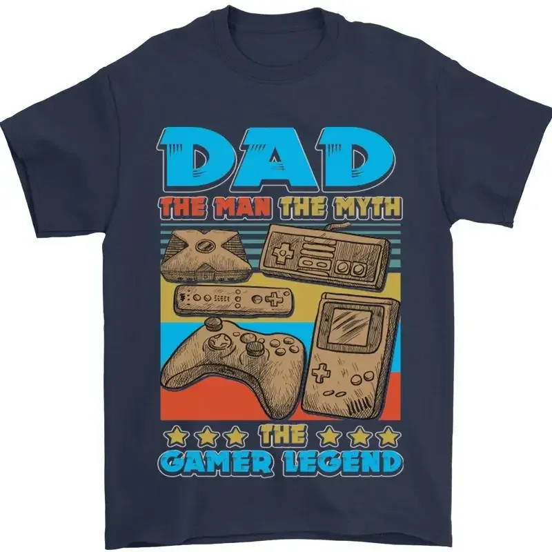Papá Gamer Leyenda Día Del Padre Camiseta Divertida Para Hombre 100% Algodón T shirt