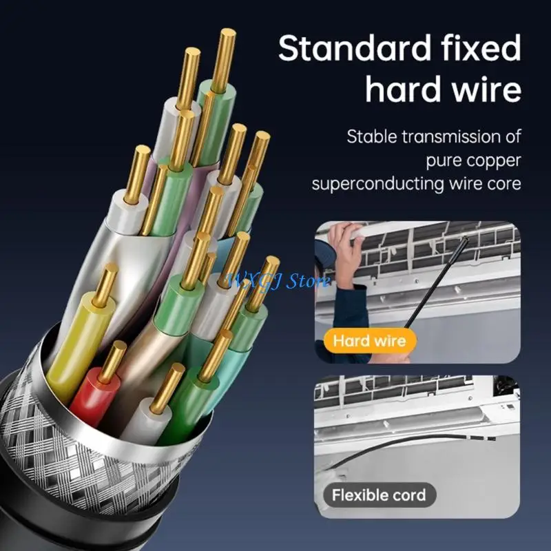 

37JE 8 Adjustable LED Light Handheld Endoscope Waterproof Design Borescope Tool for Mechanical Inspection Dark Environment