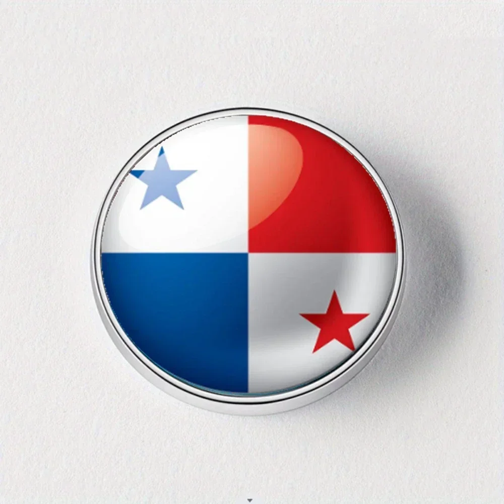 3D Panama Flag Metal Fridge Magnet - 32mm Magnetic Souvenir - Patriotic Decor for Travel Collectors, Home Office, Caribbean