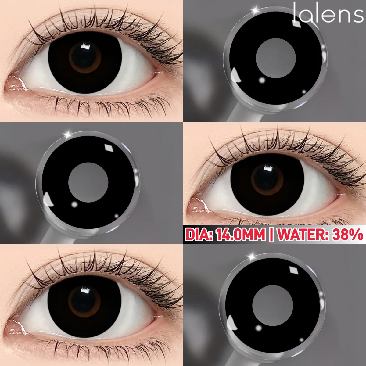 VISUASHOW Anime Cosplay Farbige Kontaktlinsen für Halbjährlichen Gebrauch 1 Paar Blind-Block Farbige Augenlinsen für Party- und Halloween-Make-up – Detail 7