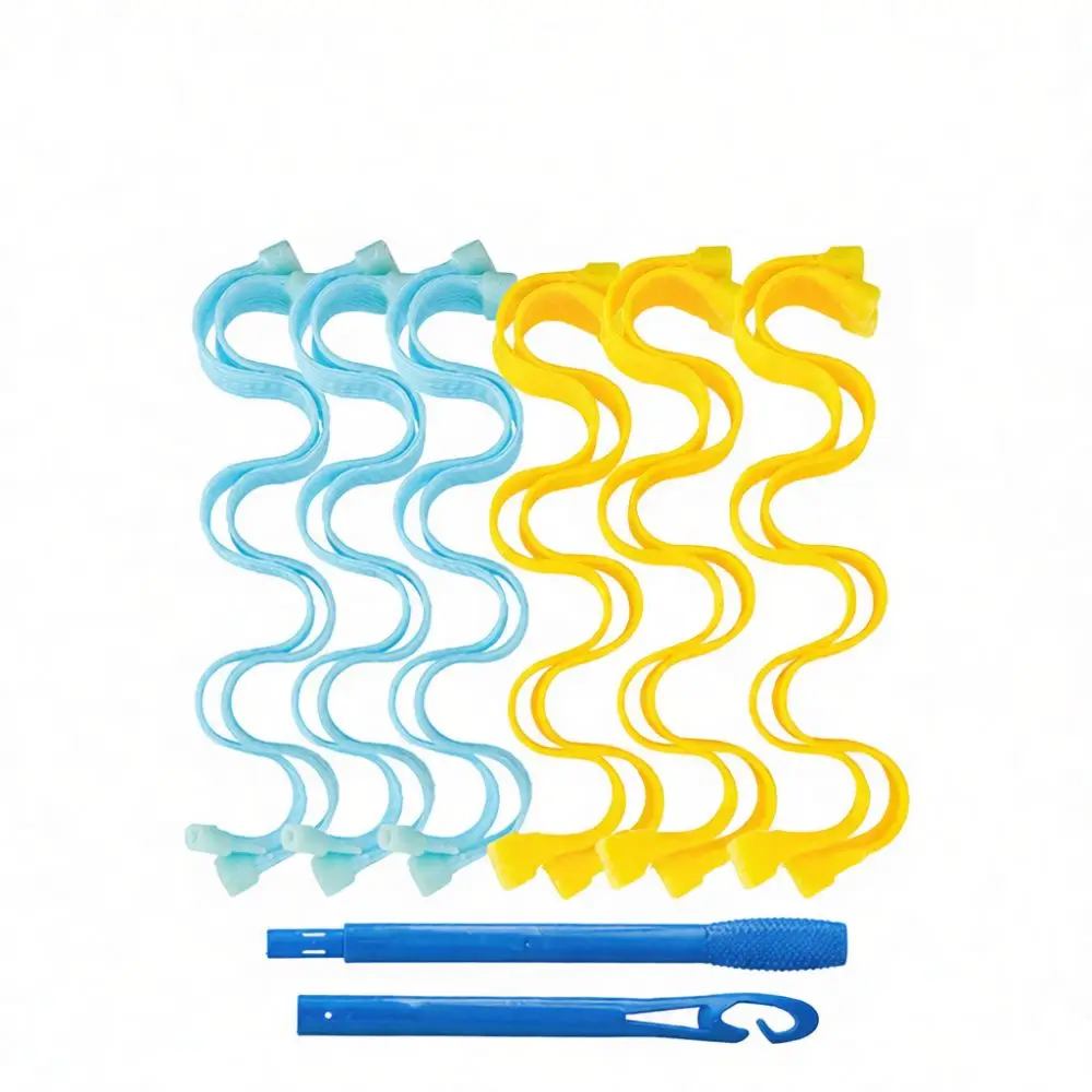 Magic Spiral Wave Hairdressing Tool Heatless Curlers Rollers For Natural Styling Soft Plastic Equipment For Women