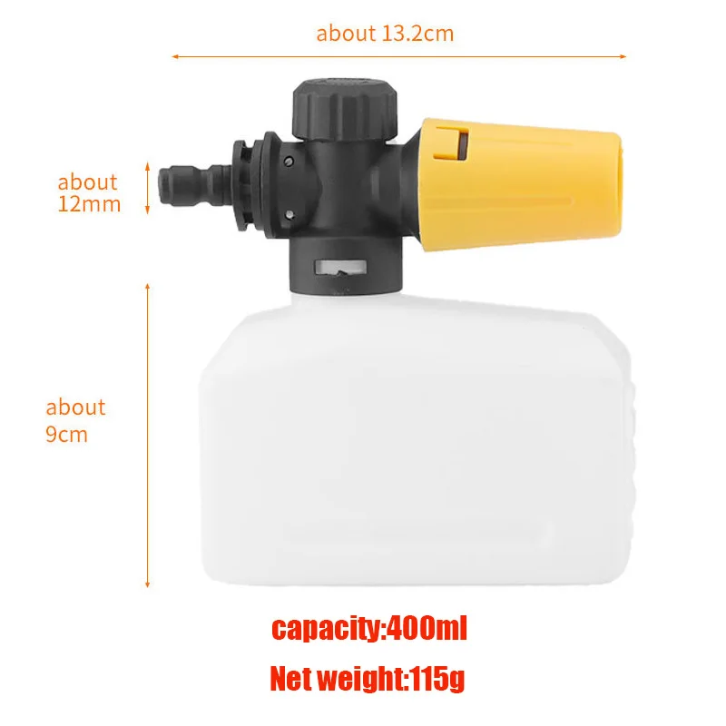 1/4 Interface 400ml Foam Kettle Pressure Washer Foam Generator Car Washer Snow Foam Lance Clean Soap Foam for Karcher/Lavor