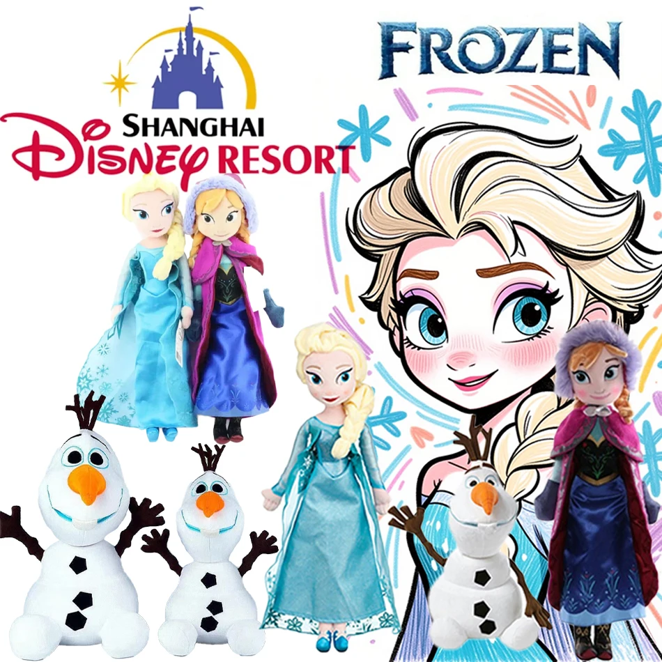 

Disney Frozen Elsa Anna Princess Stuffed Plush Doll Olaf Snowman Ice Sven Flareon Bruni Toy Girls Kids Christmas Gifts