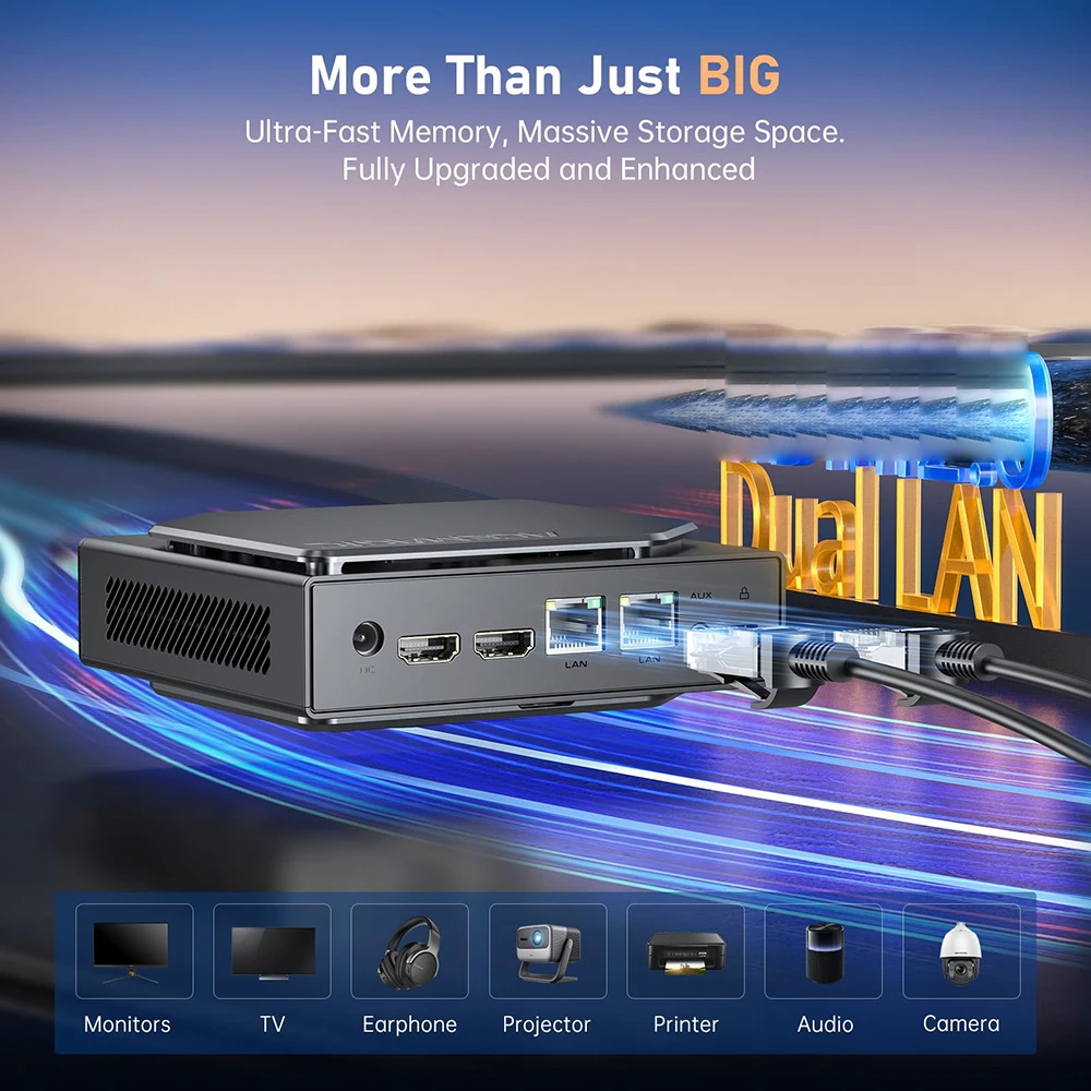 ACEMAGIC S1 Mini PC Windows 11 Pro Intel 12th Alder Lake N97 DDR4 16GB 512GB WIFI5 Bluetooth 4.2 VGA Mini Computer