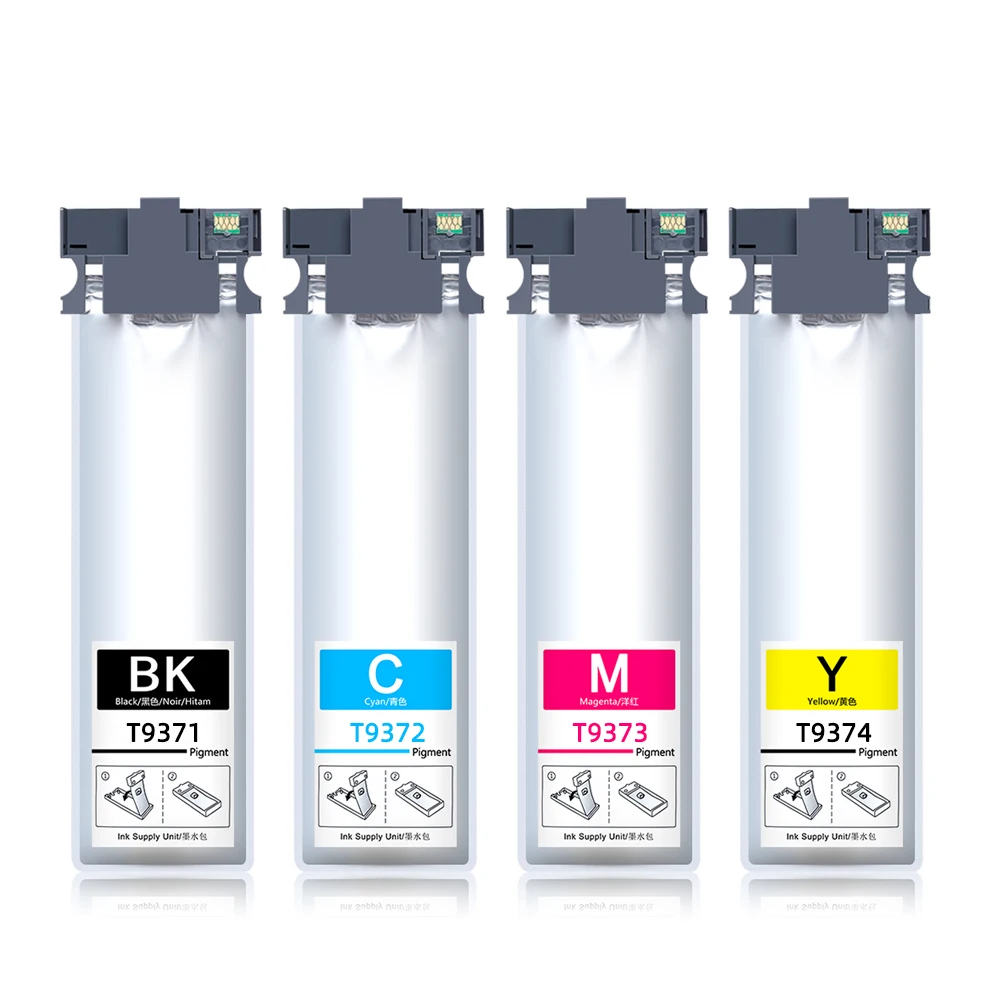 T9371 T9372 T9373 T9374 Replacement Ink Pack For Epson WorkForce Pro WF-C5290 WF-C5790 Printer Ink Cartridge
