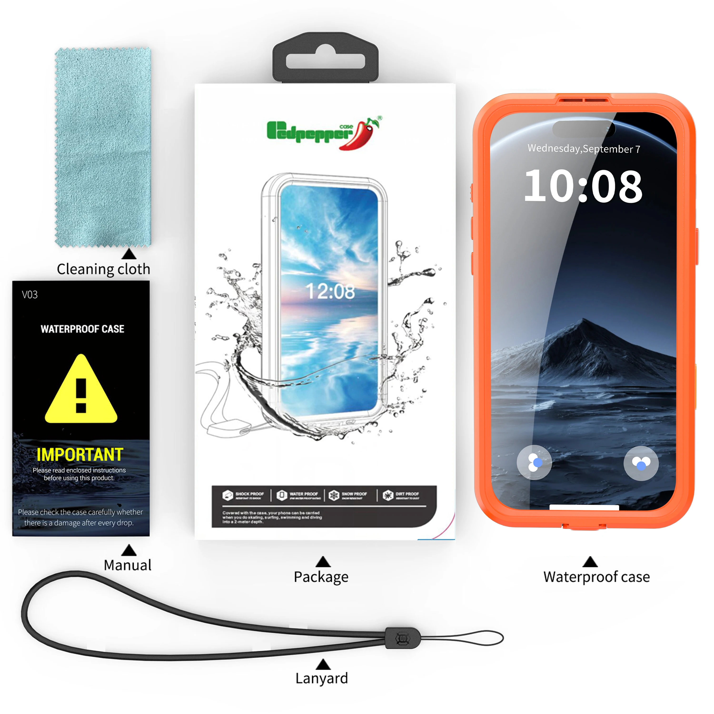 Shellbox IP68 magnetische wasserdichte Handyhülle zum Schwimmen und Tauchen – kompatibel mit iPhone 17/17AIR/17Pro/17Promax