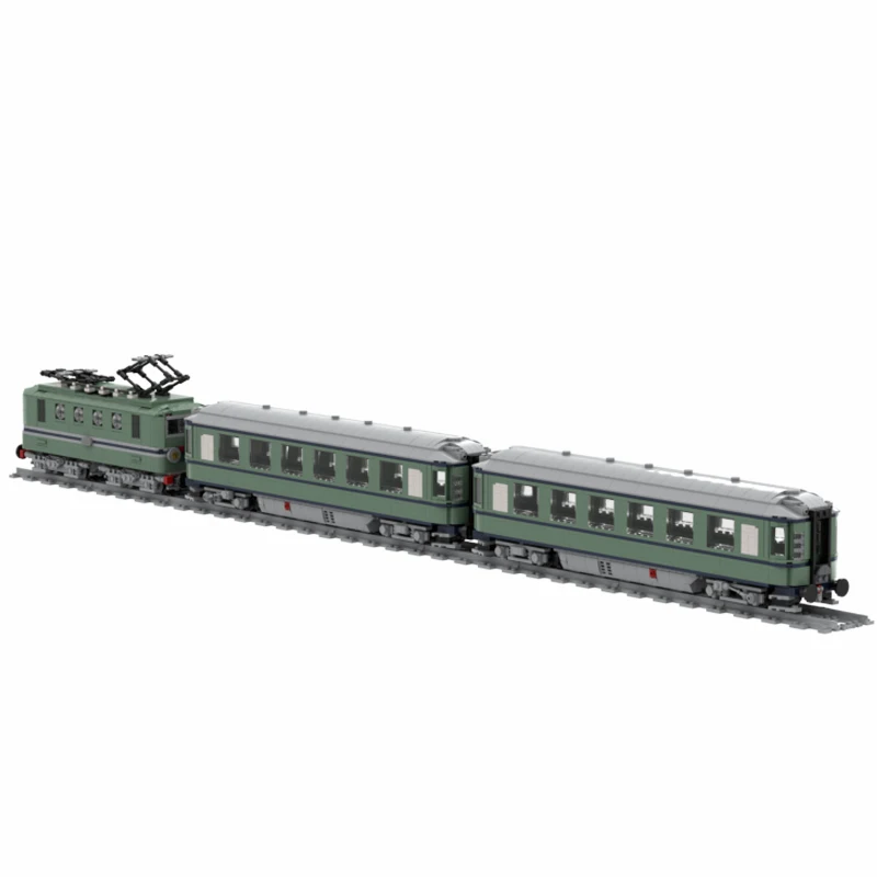 Railway Express Dutch Class 1100 Train Building Block High Speed  Locomotive Model Assembling Particle DIY Bricks Children's Toy