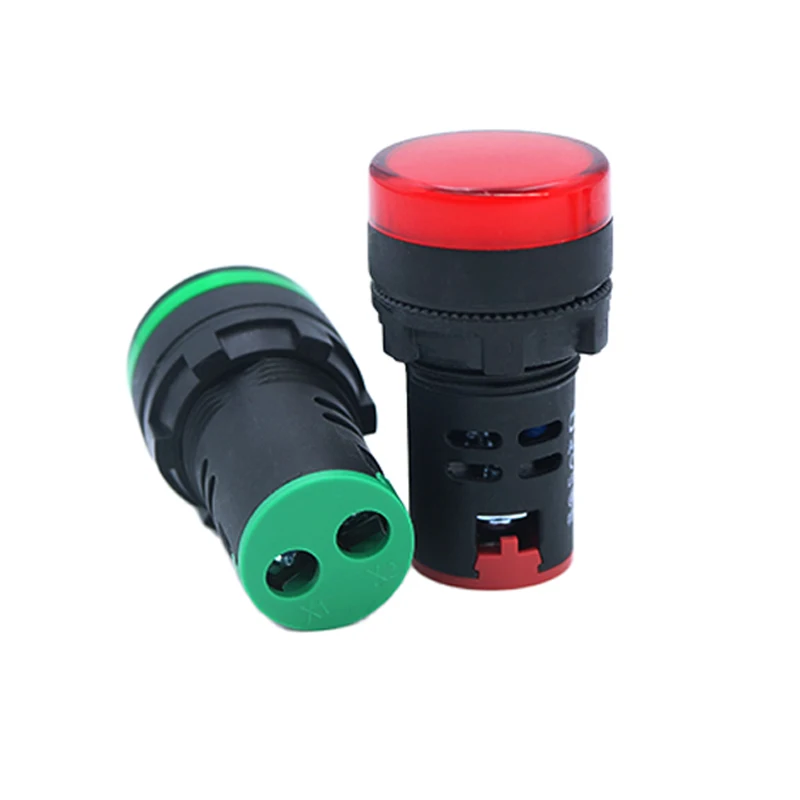 AD16-22 LED Indicator Light 22mm Panel Mounting 12V 24V DC 220V AC  for Industrial Machine Control Panel Signal Power Pilot