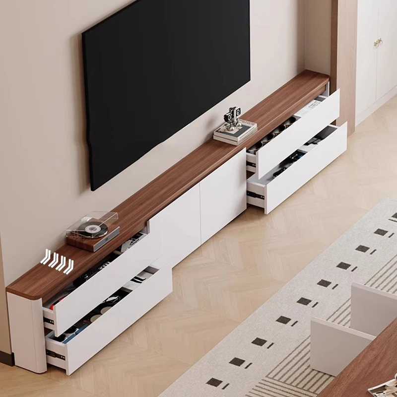 Wood Mobile Tv Stands Living Room Modern Display Luxury Drawers Designer Storage Tv Table Universal Archivadores Home Furniture