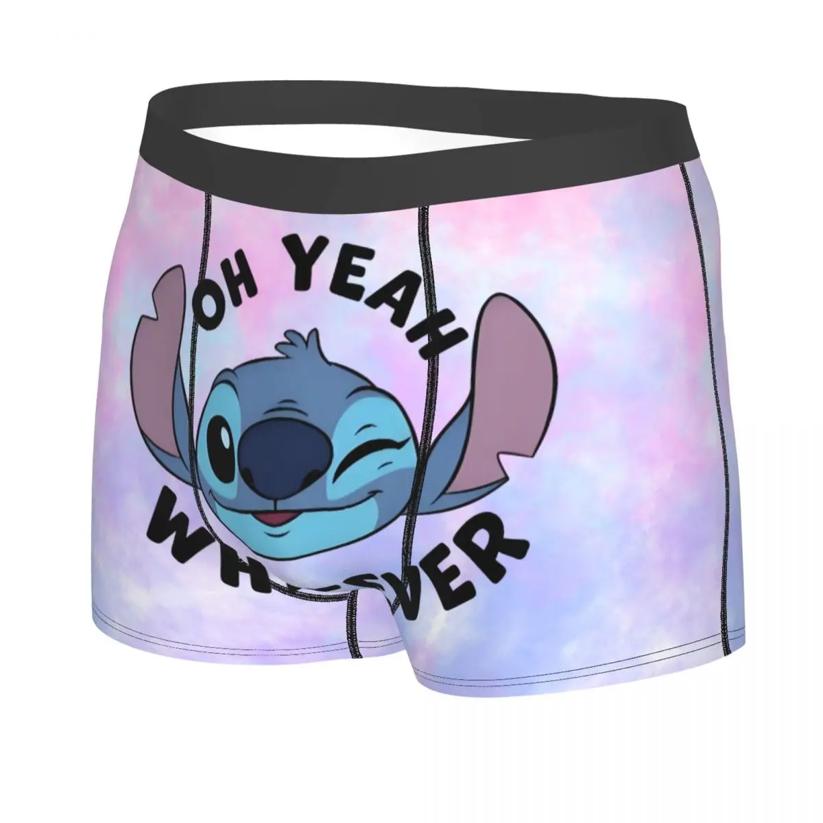 Stitch personalizzato Anime stampato intimo uomo traspirante Kawaii boxer slip pantaloncini mutandine mutande morbide per uomo
