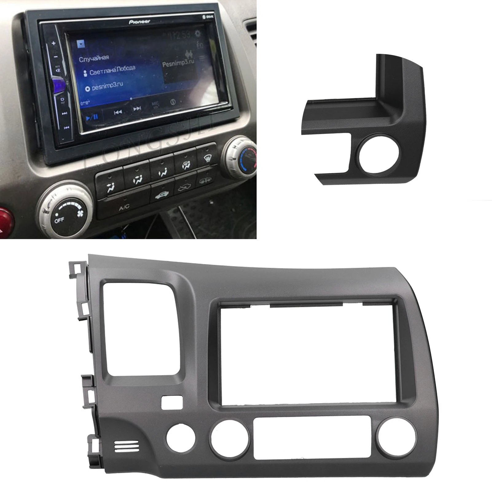 

2Din стерео радио Fascia DVD аудио навигационная панель рамка для Honda Civic 2006-2011 LHD