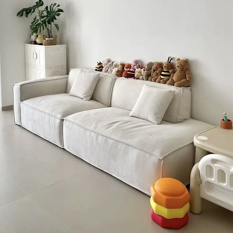 Winnie sofa removable and washable fabric sofa living room tofu block module princess corner