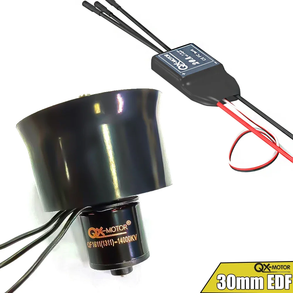 QX-MOTOR 30mm EDF 6 Blades Duct Fan With QF1611 Brushless Motor Use 20A ESC / 40A ESC For RC Multirotor Drone Parts Toy PaUniFly