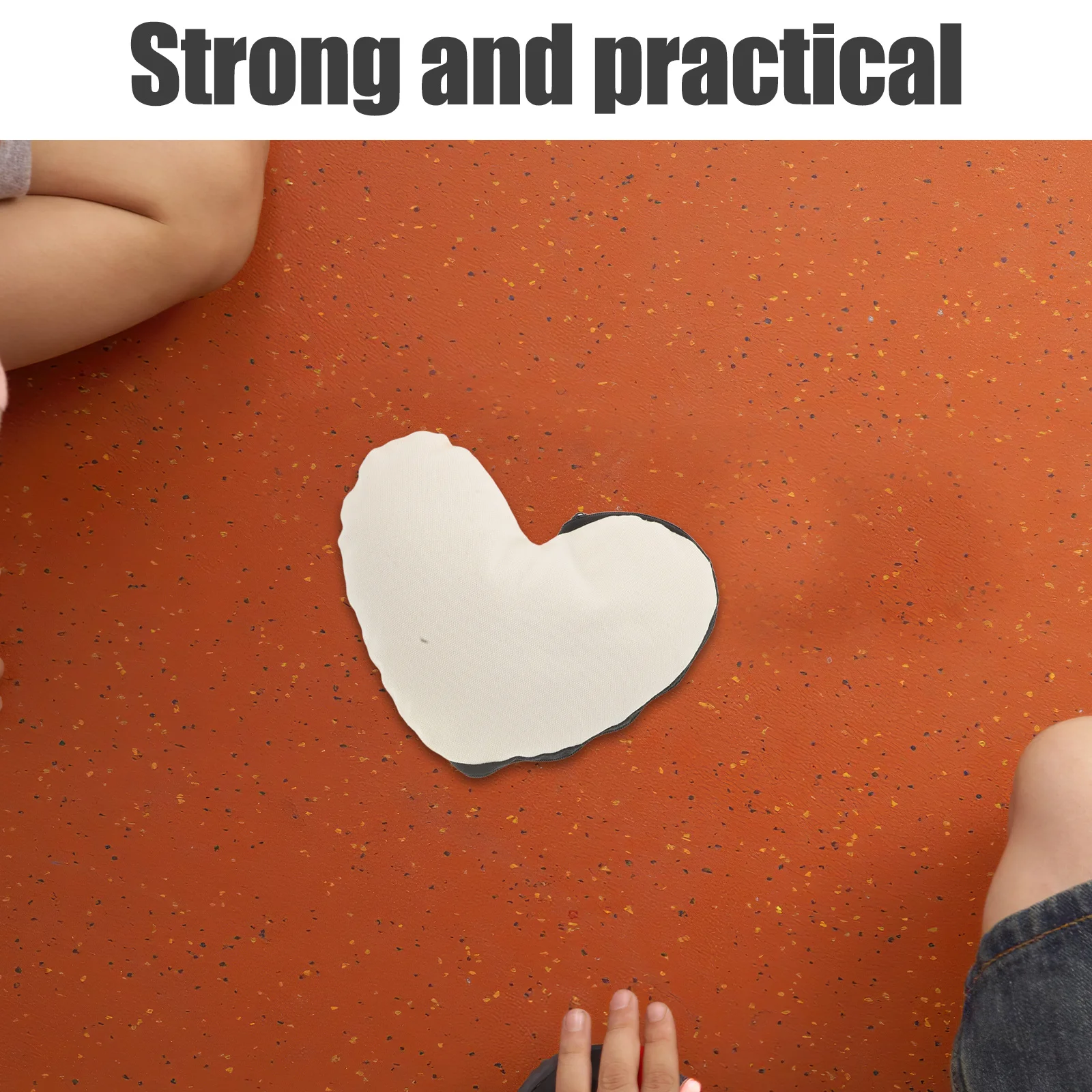 

6pcs Blank Heart Shaped Canvas Pencil Bag Diy Sublimation Drawing School Supplies Zipper Pouch For Christmas Craft Travel Makeup