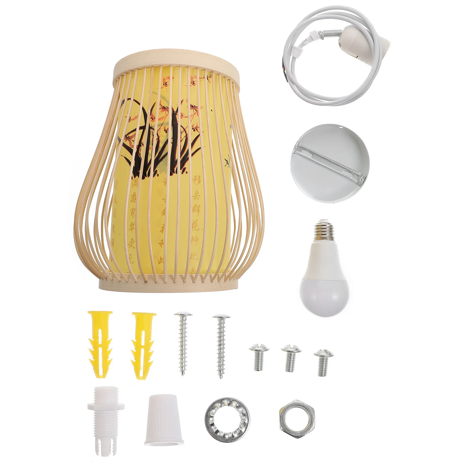 

1Set Bamboo Chandelier Ceiling Lamp Woven Unique Hanging Light for Indoor Restaurant Bar Home Lighting Bamboo Chandelier