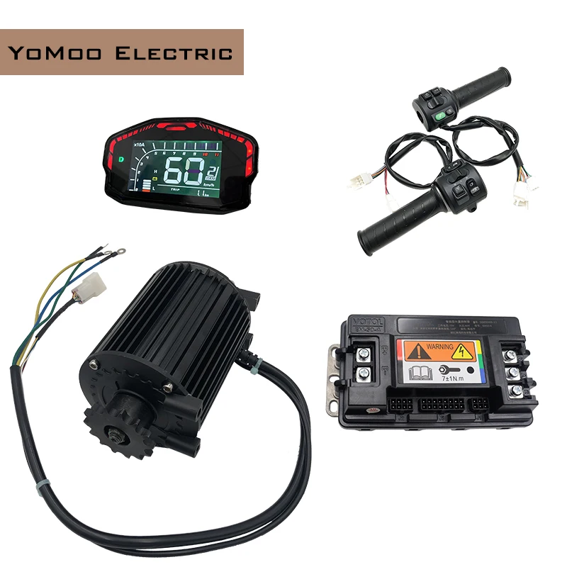 

QS90 1000W V1 72V 55KPH PMSM Mid Drive Motor Belt or Sprocket Type with VOTOL EM50-4 Controller, DKD Display, T08 Throttle Kit