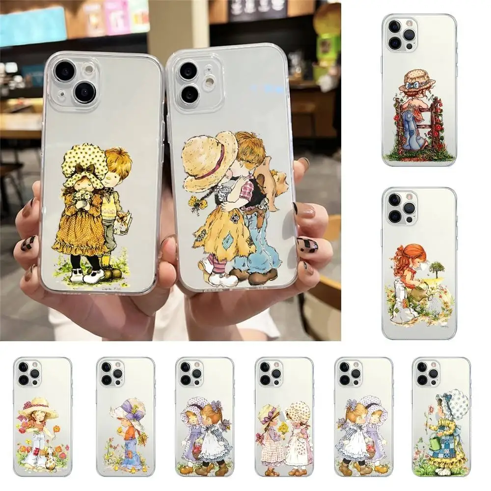 S-sarah kay little gir caso de telefone para iphone 17 16 15 14 plus 13 12 11 pro max telefone capa traseira transparente à prova de choque