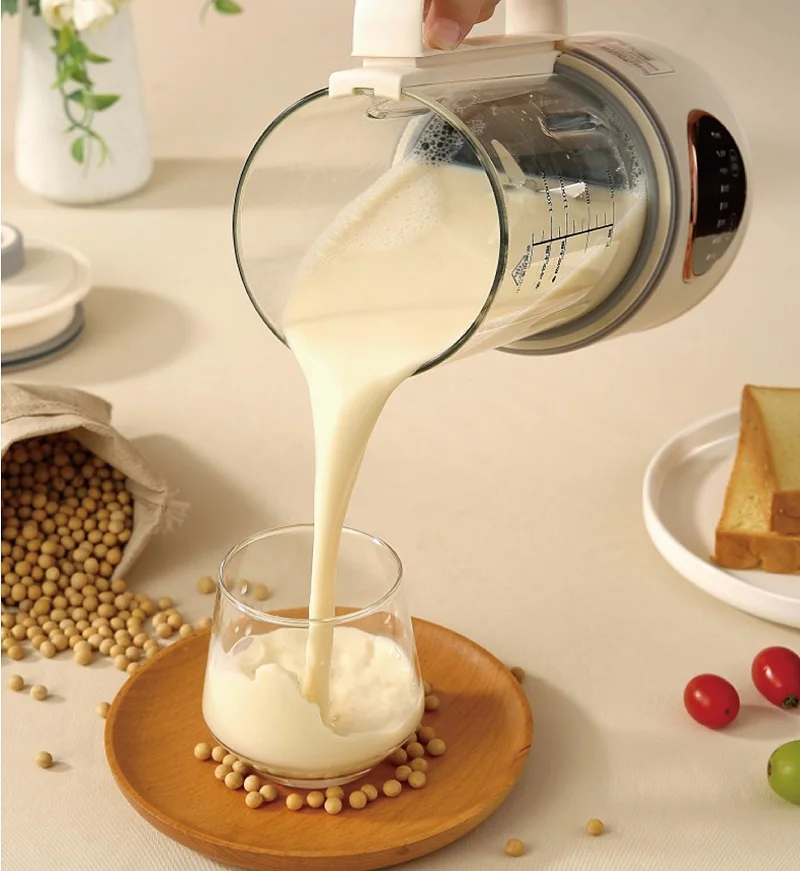 1.5L صانع حليب الصويا خلاط متعدد الوظائف 12h موعد جدار قواطع 8 أوراق سكين عصارة منزلية التلقائي الدفء 220 فولت