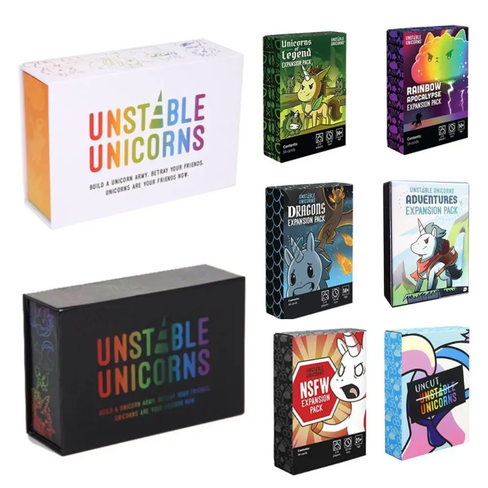 Neue zweite Ausgabe Einhörner Kern Brettspiel karte und Drachen nsfw Regenbogen ungeschnittene Legende Erweiterungs paket