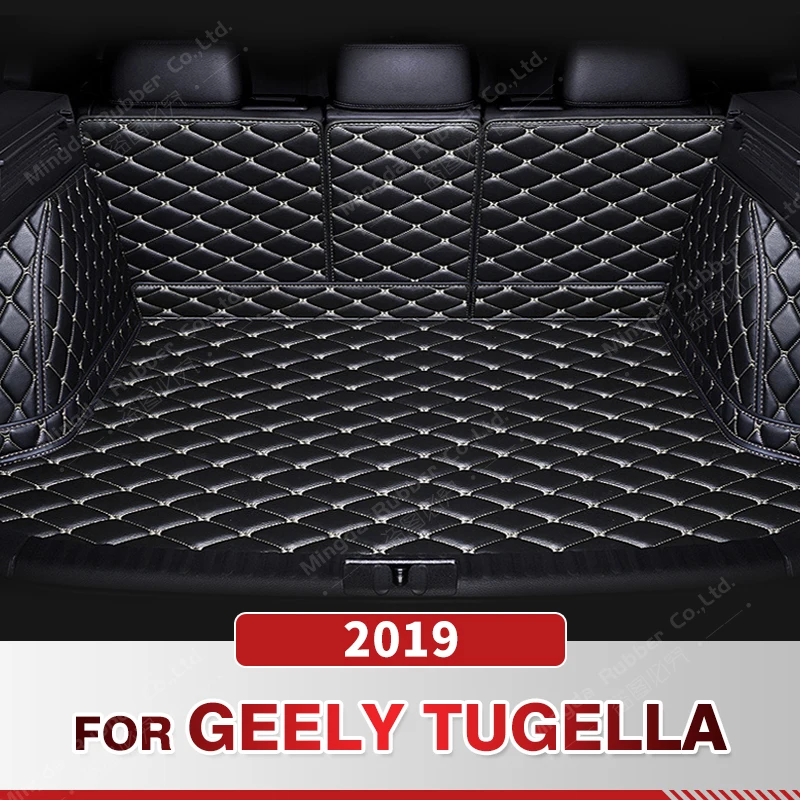 

Auto Full Coverage Trunk Mat For GEELY Tugella 2019 Car Boot Cover Pad Cargo Liner Interior Protector Accessories