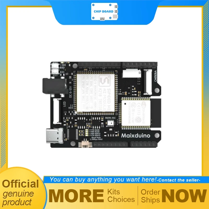 

Sipeed Maixduino Kit, K210 RISC-V AIoT Development Board for Edge AI Computing