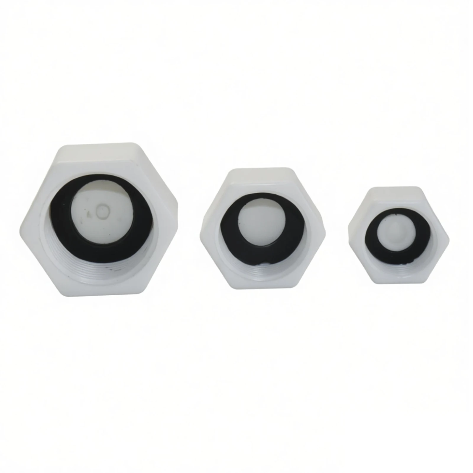 5Pc Plastic 1/2'' 3/4'' 1'' Female Thread End Plug Connector Plumbing Pipe Hexagon Shaped Blocked Caps PVC Tube Sealing Fittings