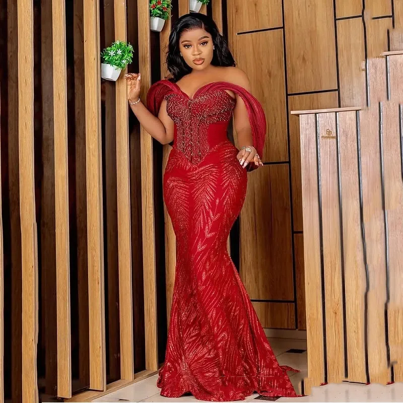 Aso Ebi Dark Red Pr… - image