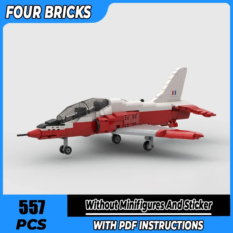 

Строительные блоки Moc BAE Hawk T1 (красный и белый) Технология Модульные кирпичи Модель Подарки Рождественские игрушки Наборы для самостоятельной сборки