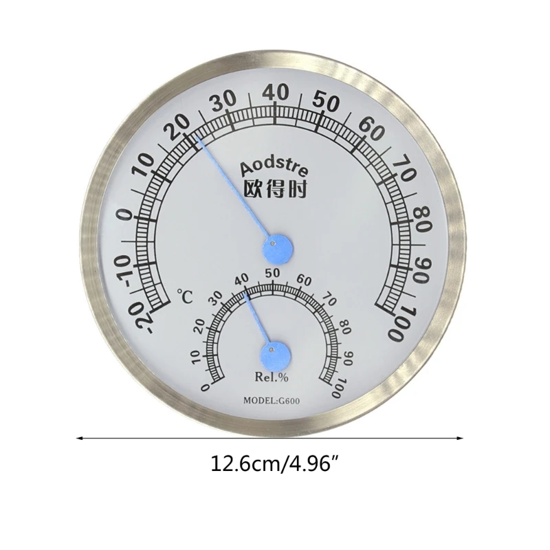 Termometr pokojowy higrometr duży wyświetlacz Dial-Type ścienny analogowy termohigrometr do pomiaru wilgotności i temperatury Gauge wysoka dokładność