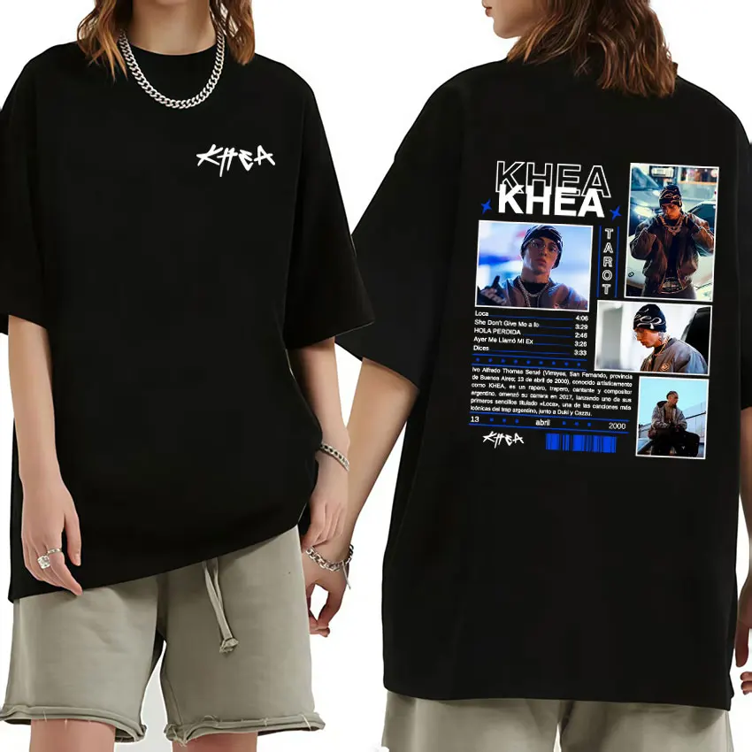 

Rapper Khea Rarot Album Tour 2025 T Shirts Men's Harajuku Fashion T-shirts Summer Cotton Hot Sale Casual Short Sleeve Streetwear