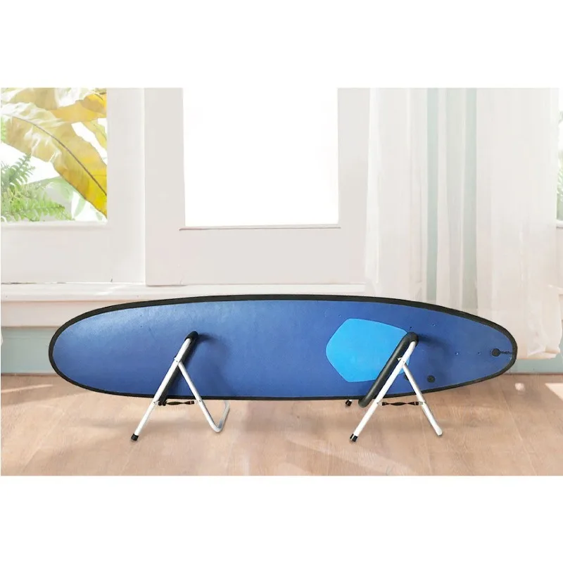 Foldable Surfboard Storage Rack, Lightweight Display Stand for Indoor & Outdoor Use, Black Universal Holder