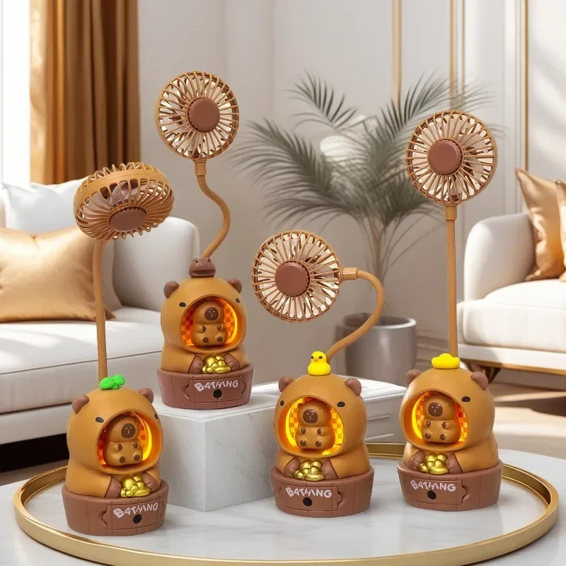 

Портативные портативные вентиляторы с зарядкой через USB, настольные ночные огни с медведем, мини-вентилятор, студенческий офис, летние уличные альпинистские маленькие вентиляторы 32 см