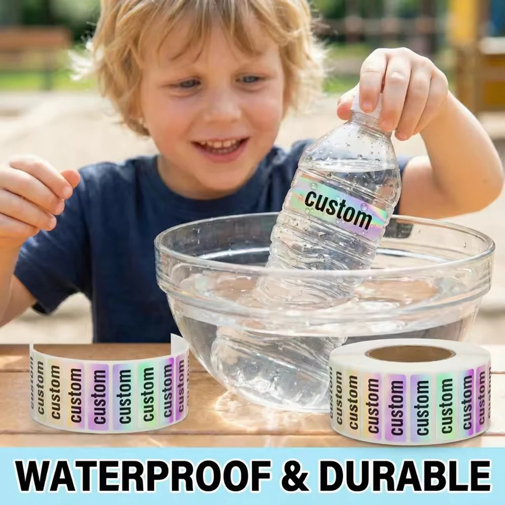 Custom Waterproof Transparent Name Stickers-Personalized Labels for Kids School Supplies Stationery Water Bottles Sorting Label
