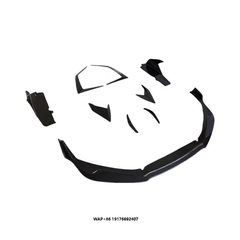 KQX Bodykit V Style Dry Carbon Fiber Front Lip Front Bumper Canards Wings Side Skirt Hood Trim Side Window Trim for  STO