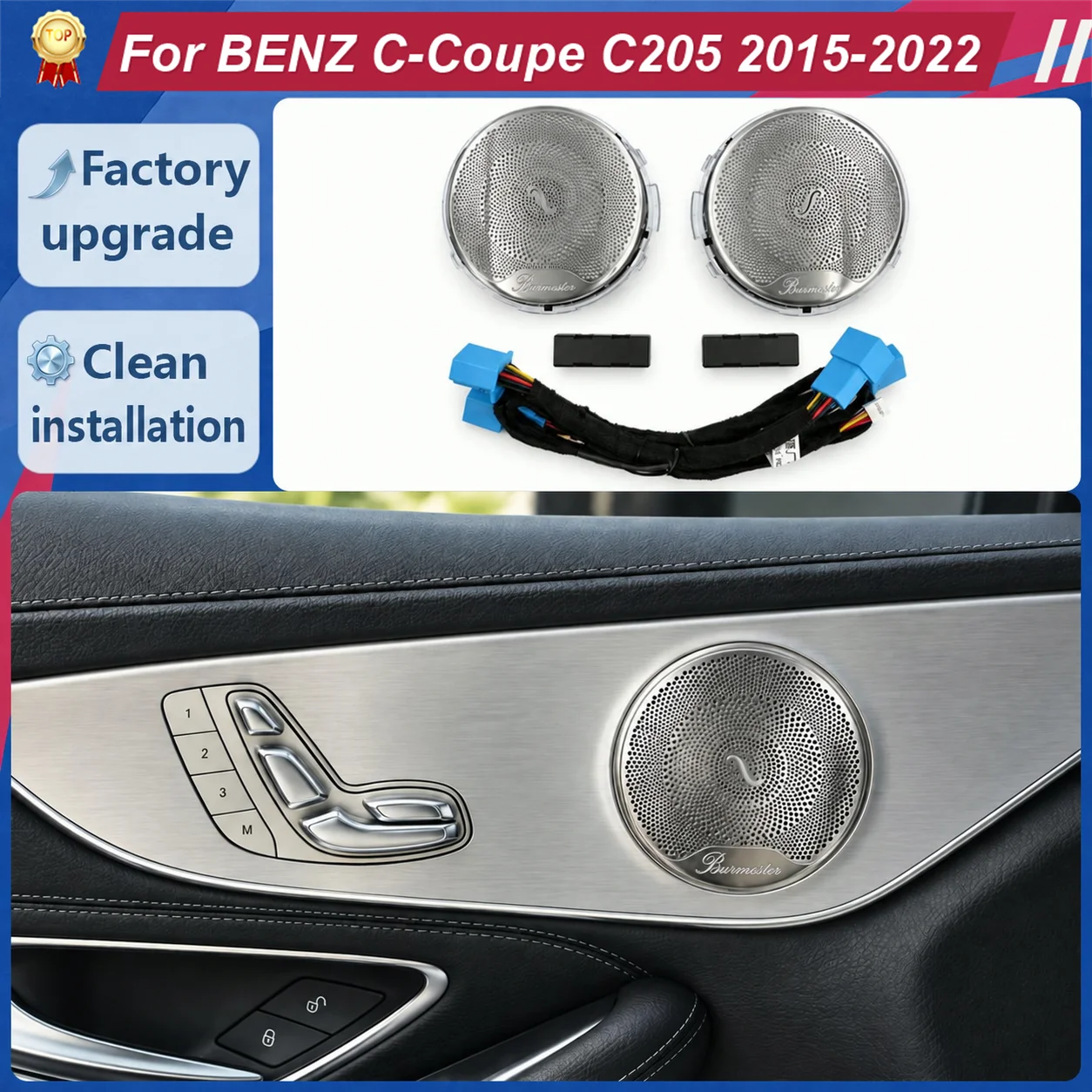 Midrange Midrange Speaker Covers with Ambient Lights for Mercedes-Benz C-Class Coupe 2015-2021, 2-Door Interior Trim Retrofit Accessories - Aliexpress Deal